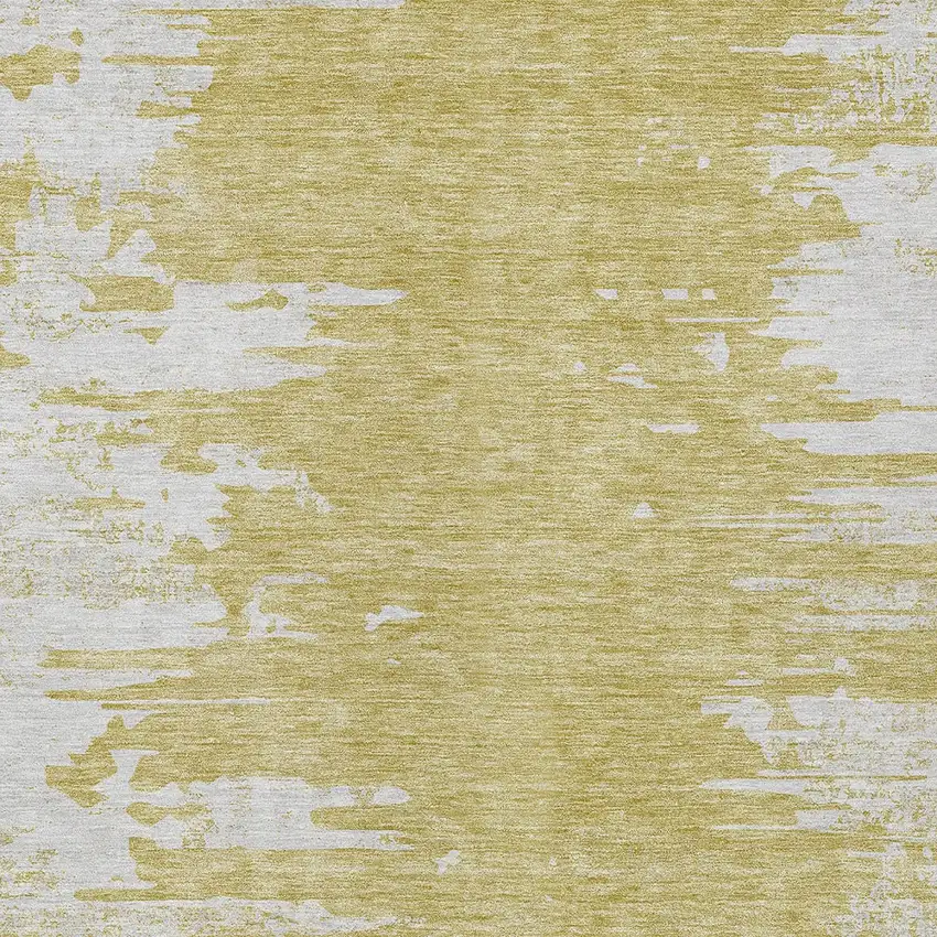 Gold And Ivory Abstract Washable Indoor Outdoor Area Rug Photo 4