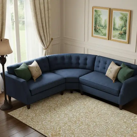 Gold And Ivory Damask Washable Area Rug With UV Protection Photo 1