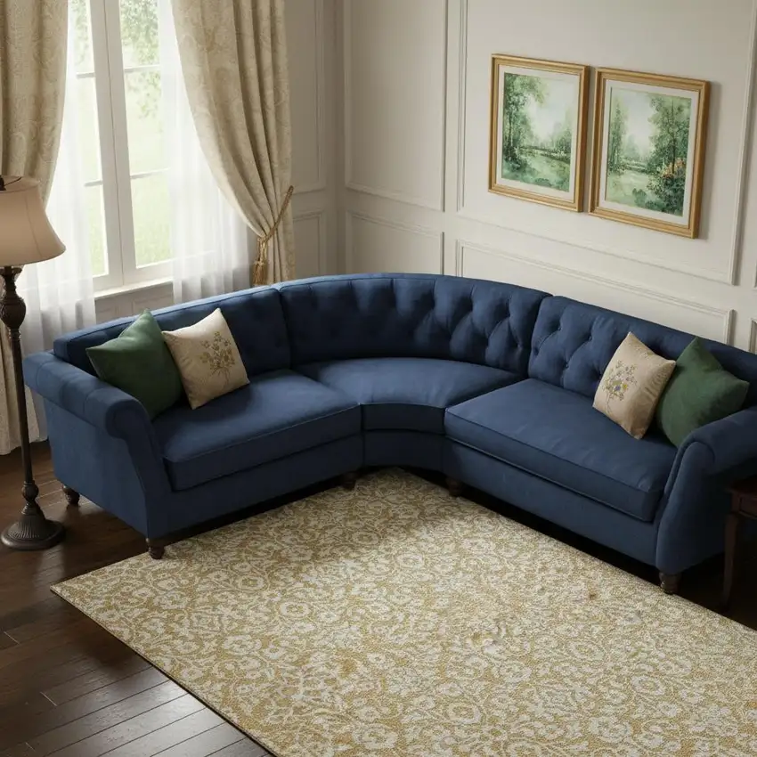 Gold And Ivory Damask Washable Area Rug With UV Protection Photo 1