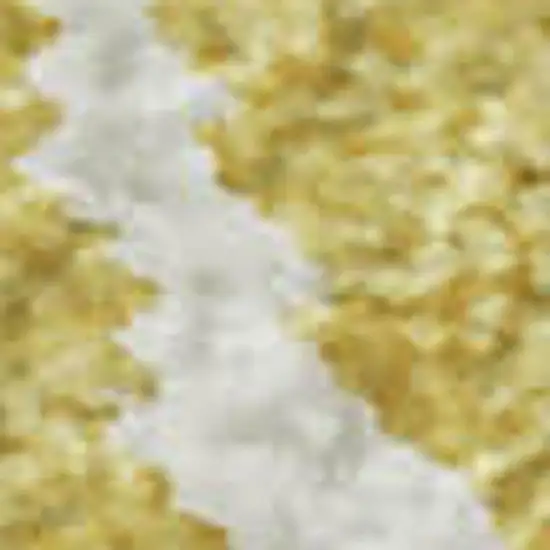 Gold And Ivory Floral Washable Area Rug With UV Protection Photo 5