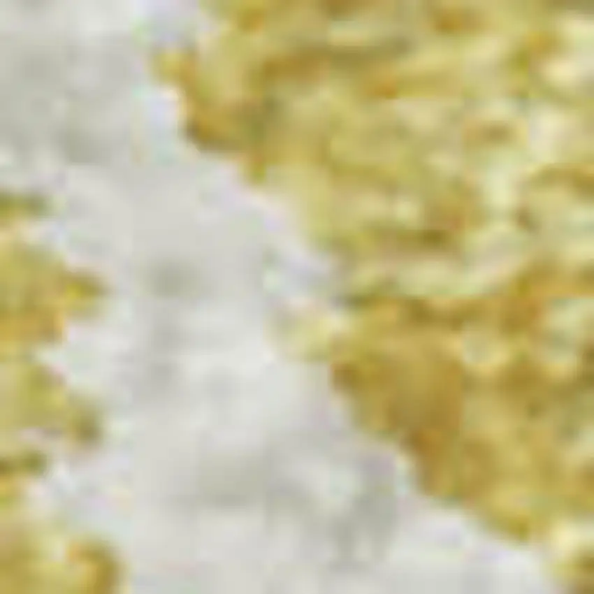 Gold And Ivory Floral Washable Area Rug With UV Protection Photo 4