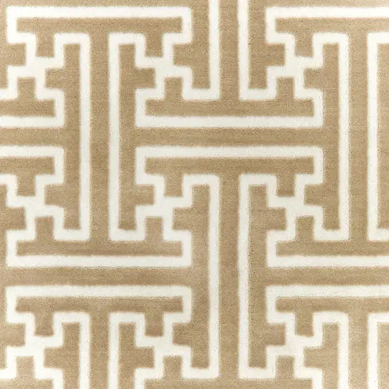 Gold And Ivory Geometric Area Rug Photo 7