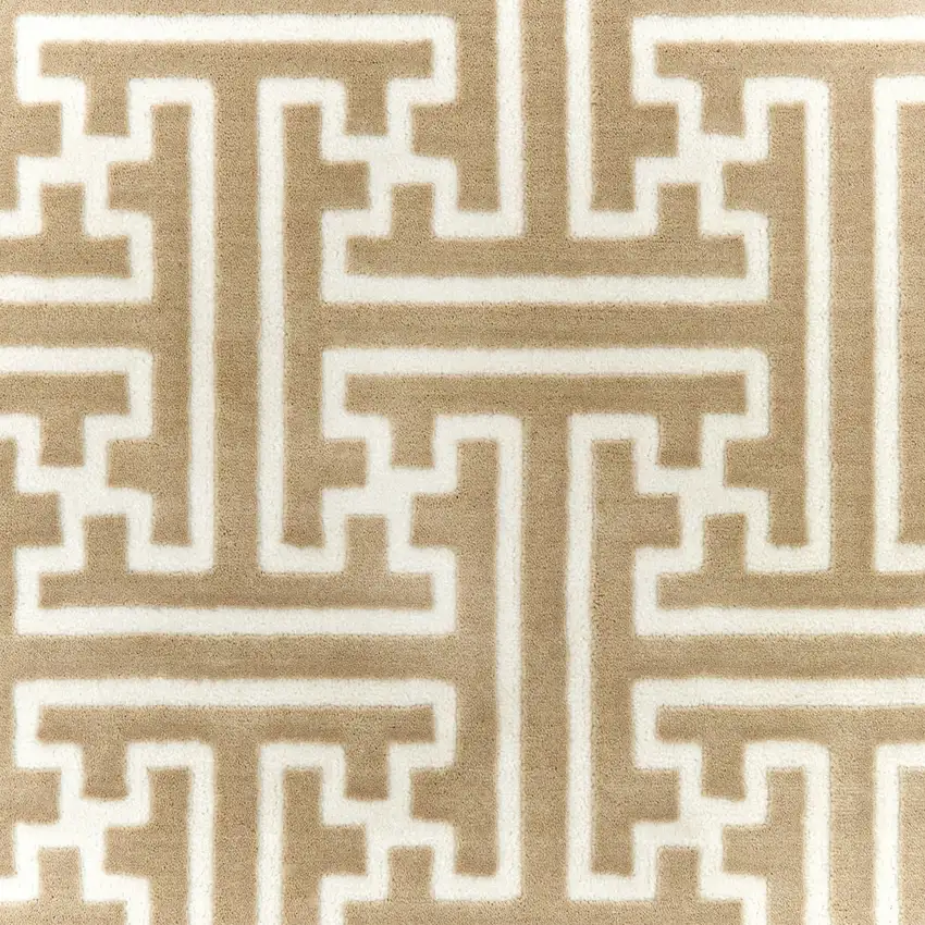 Gold And Ivory Geometric Area Rug Photo 7