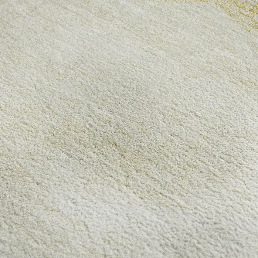 Gold And Ivory Geometric Washable Area Rug With UV Protection Photo 3