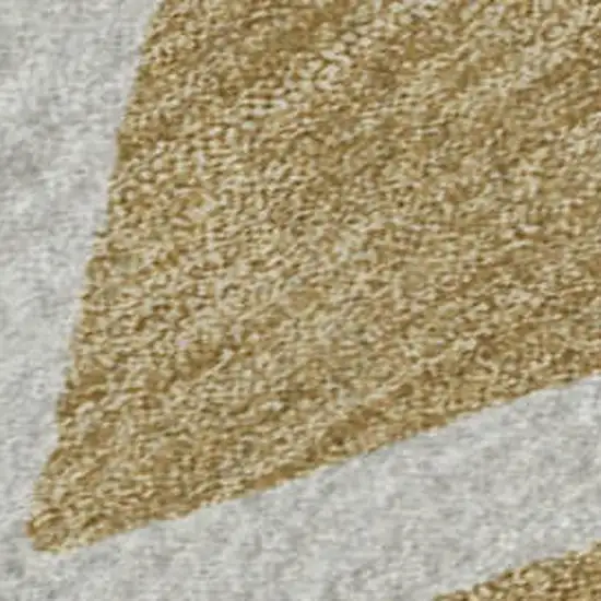 Gold And Ivory Geometric Washable Area Rug With UV Protection Photo 7