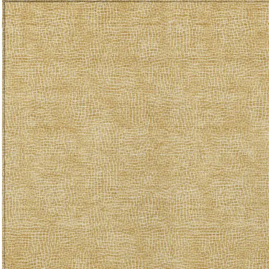 Gold And Ivory Geometric Washable Indoor Outdoor Area Rug Photo 4