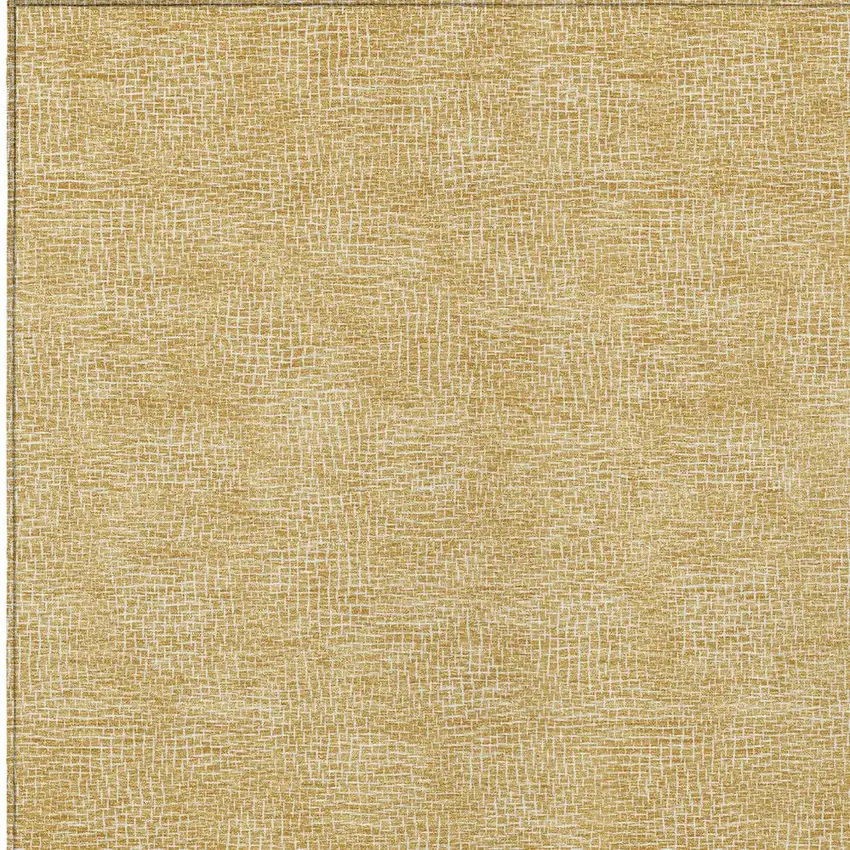 Gold And Ivory Geometric Washable Indoor Outdoor Area Rug Photo 4