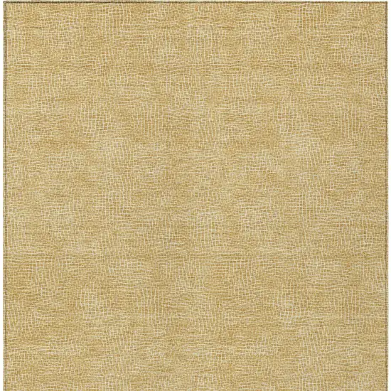 Gold And Ivory Geometric Washable Indoor Outdoor Area Rug Photo 5