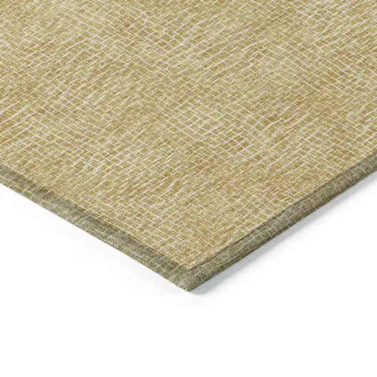 Gold And Ivory Geometric Washable Indoor Outdoor Area Rug Photo 3