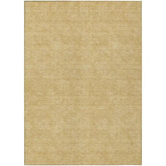 Gold And Ivory Geometric Washable Indoor Outdoor Area Rug Photo 2