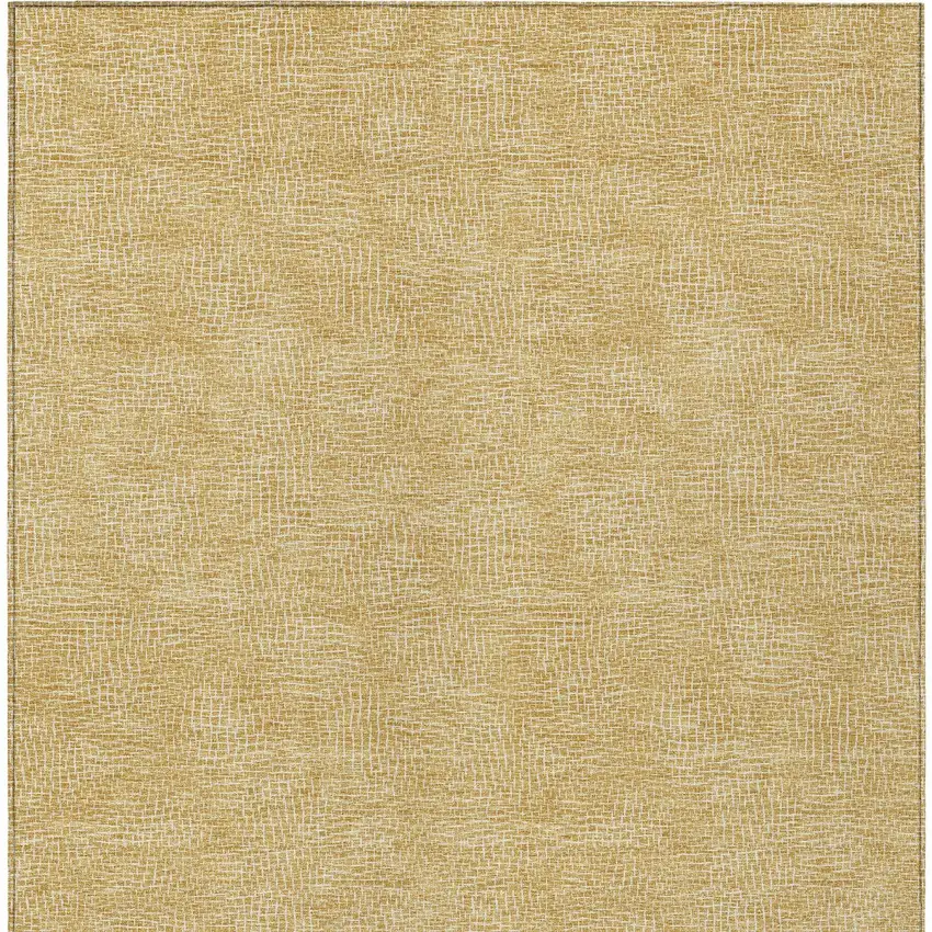 Gold And Ivory Geometric Washable Indoor Outdoor Area Rug Photo 5