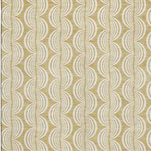 Photo of Gold And Ivory Ogee Washable Area Rug With UV Protection