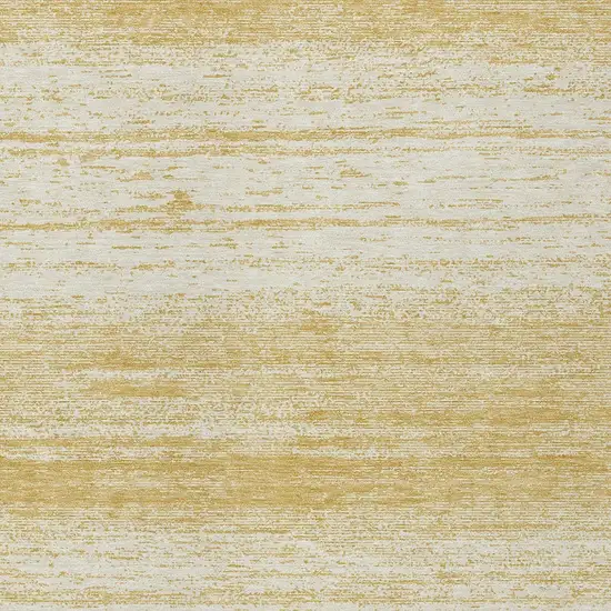 Gold And Ivory Striped Washable Indoor Outdoor Area Rug Photo 6