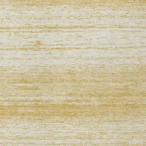 Photo of Gold And Ivory Striped Washable Indoor Outdoor Area Rug
