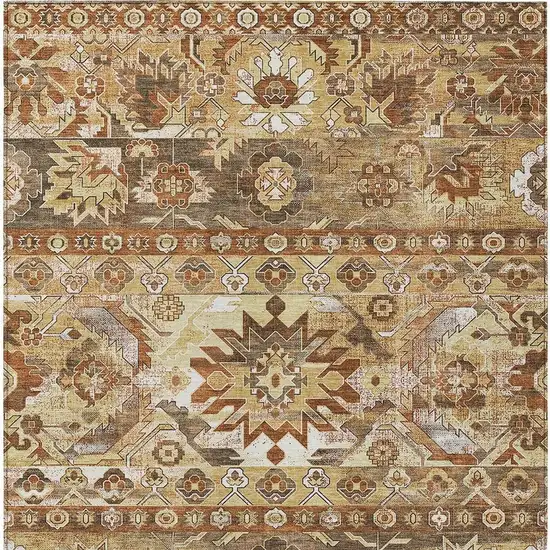Gold And Saffron Cactus Washable Indoor Outdoor Area Rug Photo 3