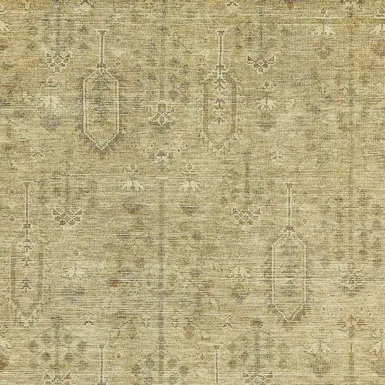 Gold And Taupe Southwestern Washable Area Rug With UV Protection Photo 3