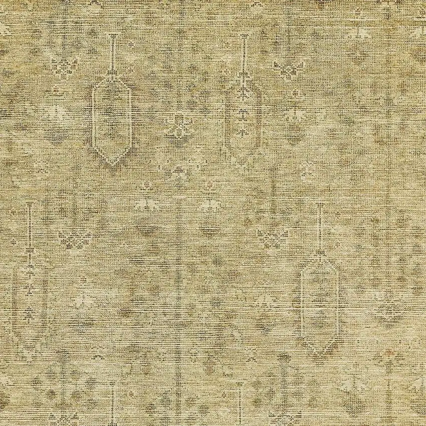 Gold And Taupe Southwestern Washable Area Rug With UV Protection Photo 3