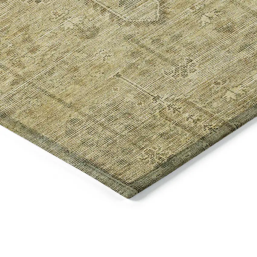 Gold And Taupe Southwestern Washable Indoor Outdoor Area Rug Photo 5