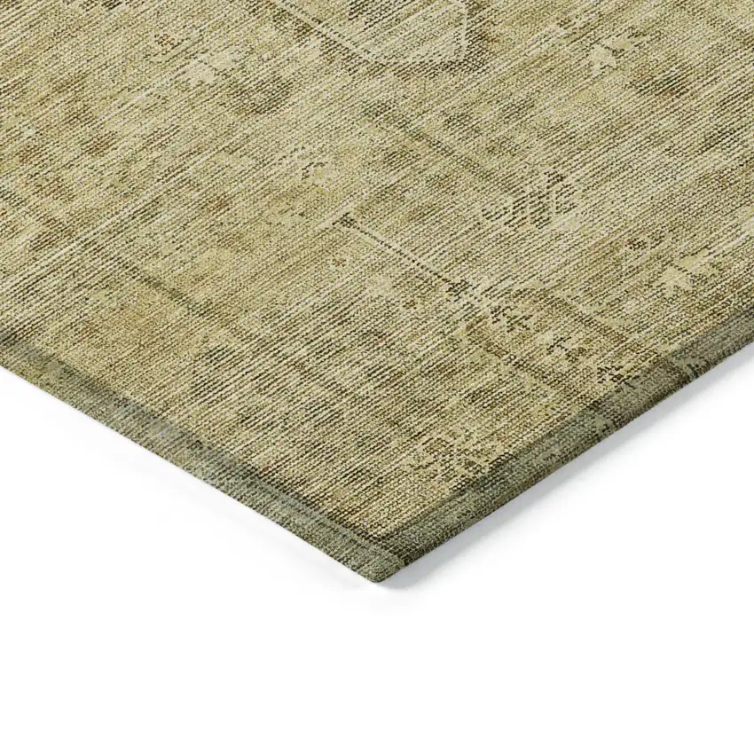 Gold And Taupe Southwestern Washable Indoor Outdoor Area Rug Photo 5