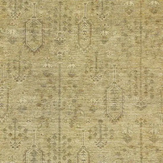 Gold And Taupe Southwestern Washable Indoor Outdoor Area Rug Photo 6