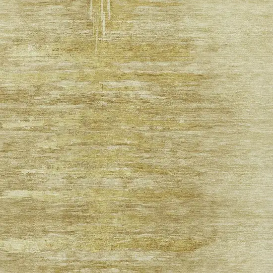 Gold And Wheat Abstract Washable Area Rug With UV Protection Photo 4
