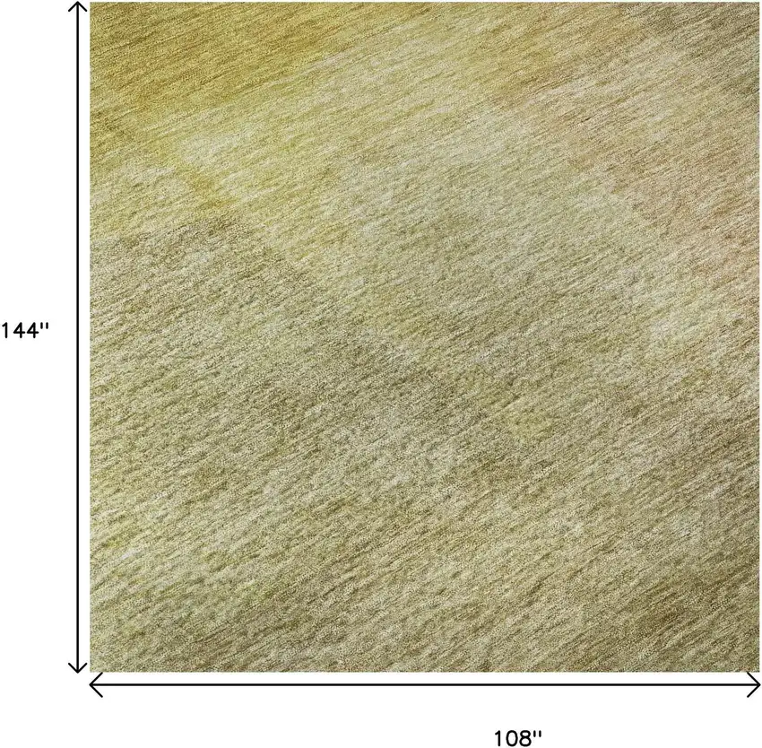 Gold And Wheat Abstract Washable Area Rug With UV Protection Photo 8