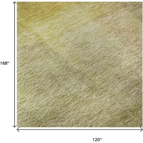 Gold And Wheat Abstract Washable Area Rug With UV Protection Photo 8