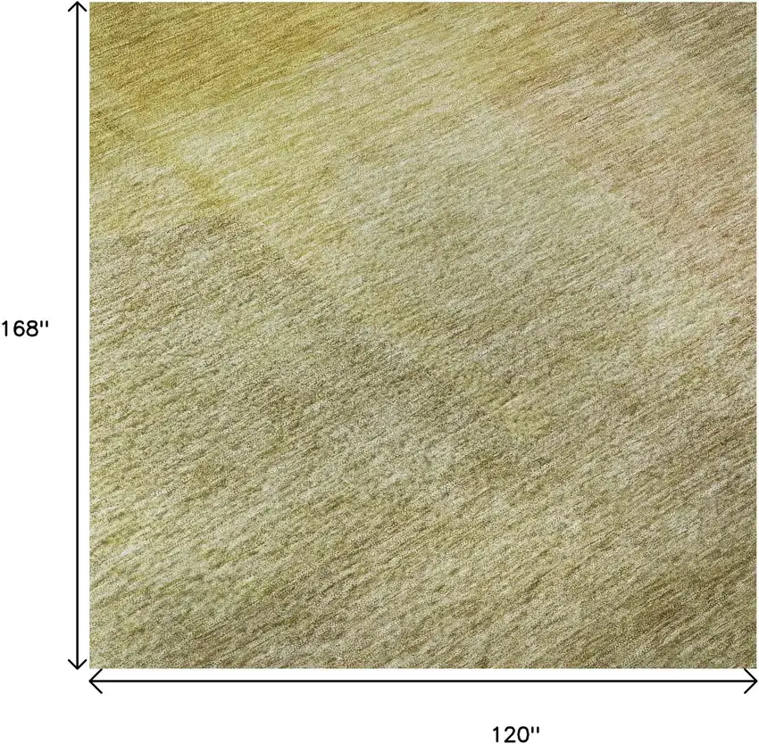 Gold And Wheat Abstract Washable Area Rug With UV Protection Photo 8