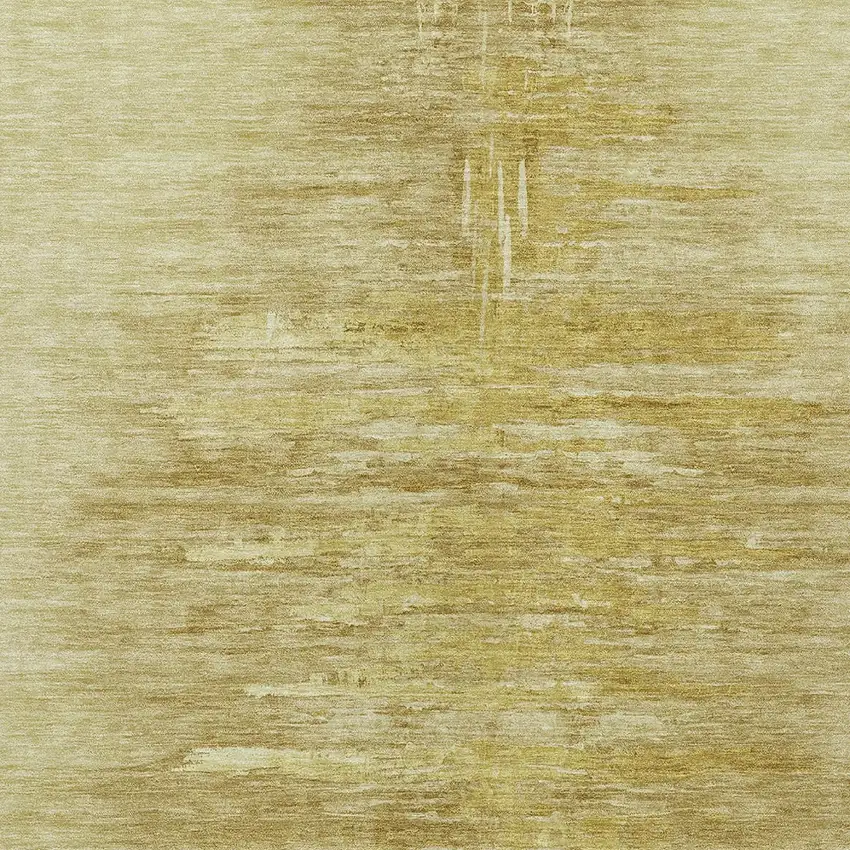 Gold And Wheat Abstract Washable Indoor Outdoor Area Rug Photo 6