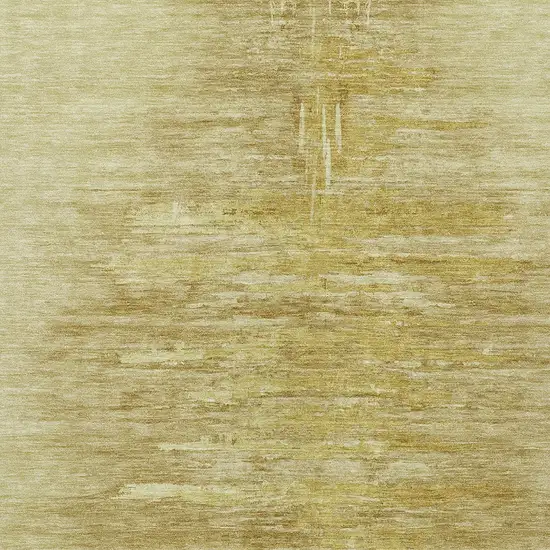 Gold And Wheat Abstract Washable Indoor Outdoor Area Rug Photo 6