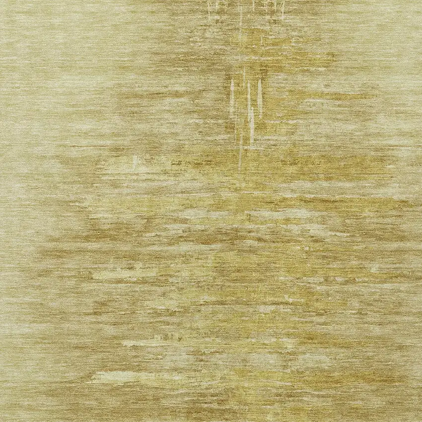 Gold And Wheat Abstract Washable Indoor Outdoor Area Rug Photo 6