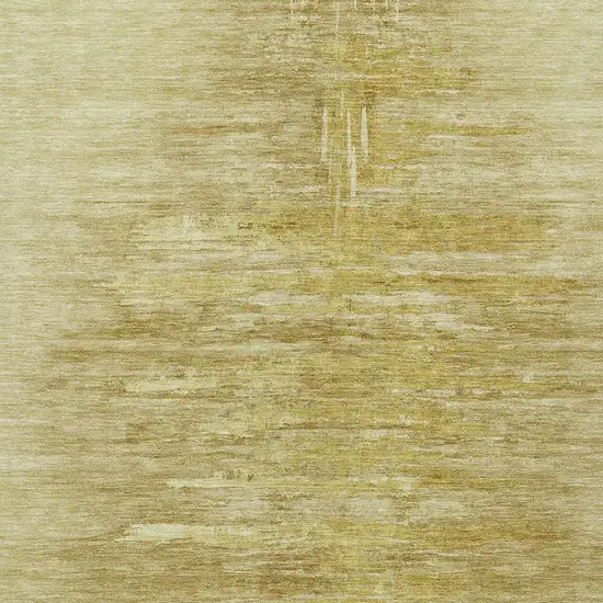 Gold And Wheat Abstract Washable Indoor Outdoor Area Rug Photo 6
