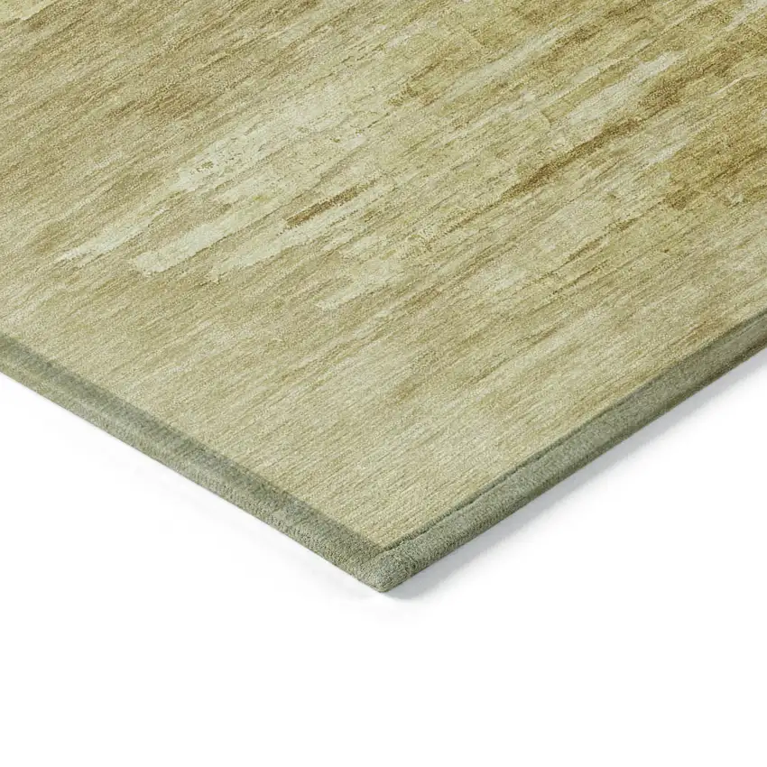 Gold And Wheat Abstract Washable Indoor Outdoor Area Rug Photo 5