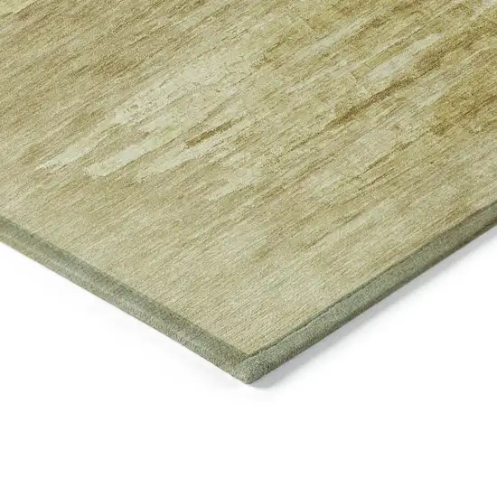 Gold And Wheat Abstract Washable Indoor Outdoor Area Rug Photo 5