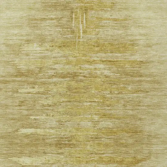 Gold And Wheat Abstract Washable Indoor Outdoor Area Rug Photo 6
