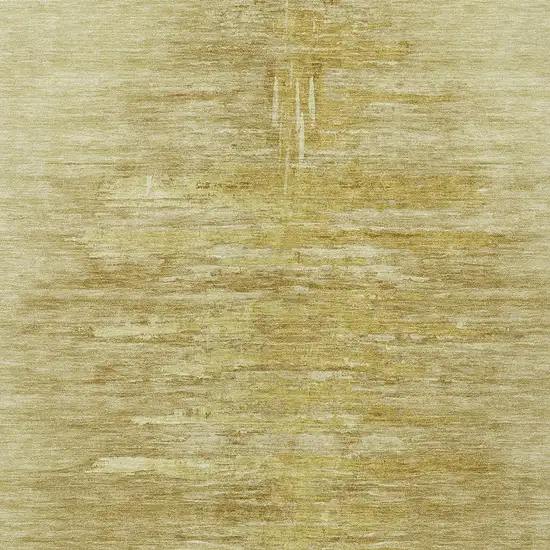 Gold And Wheat Abstract Washable Indoor Outdoor Area Rug Photo 6