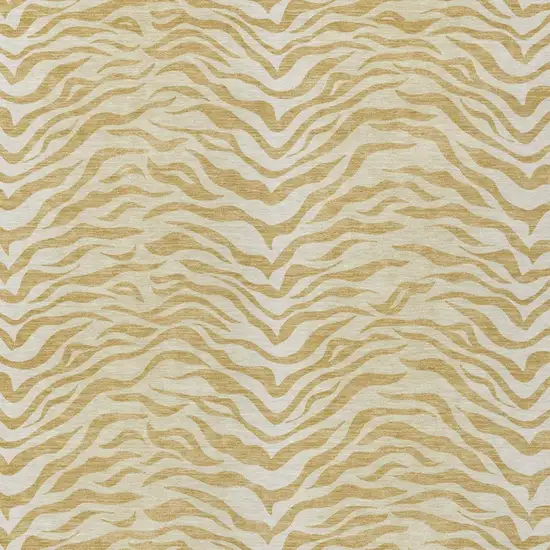 Gold And Wheat Animal Print Washable Indoor Outdoor Area Rug Photo 2