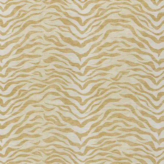 Gold And Wheat Animal Print Washable Indoor Outdoor Area Rug Photo 1