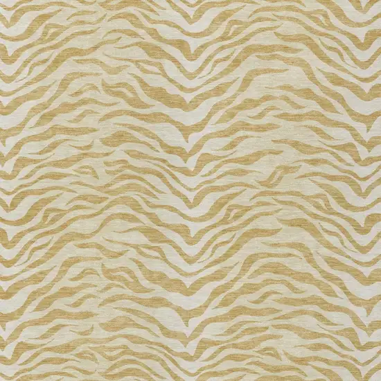 Gold And Wheat Animal Print Washable Indoor Outdoor Area Rug Photo 3
