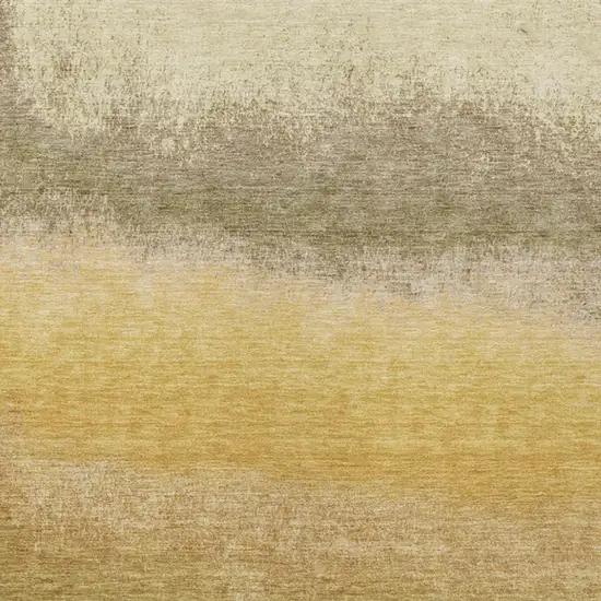 Gold And Wheat Ombre Washable Indoor Outdoor Area Rug Photo 1