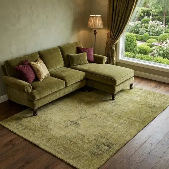 Gold And Wheat Oriental Washable Area Rug With UV Protection Photo 1