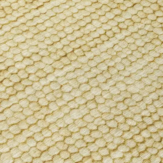 Gold And Wheat Striped Washable Indoor Outdoor Area Rug Photo 6