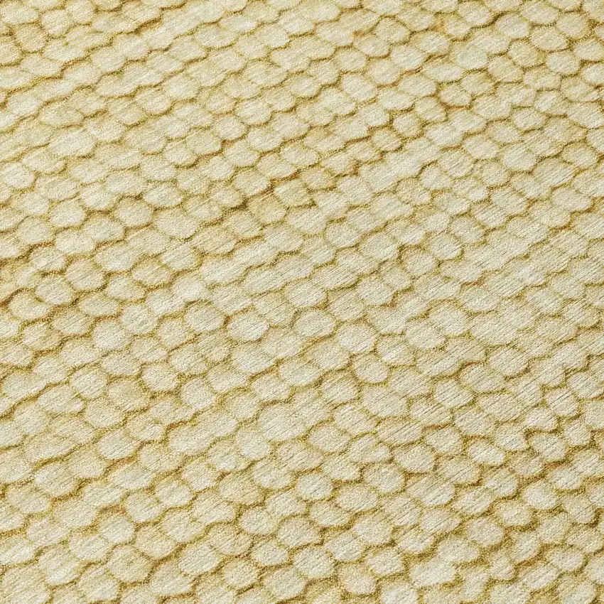Gold And Wheat Striped Washable Indoor Outdoor Area Rug Photo 6