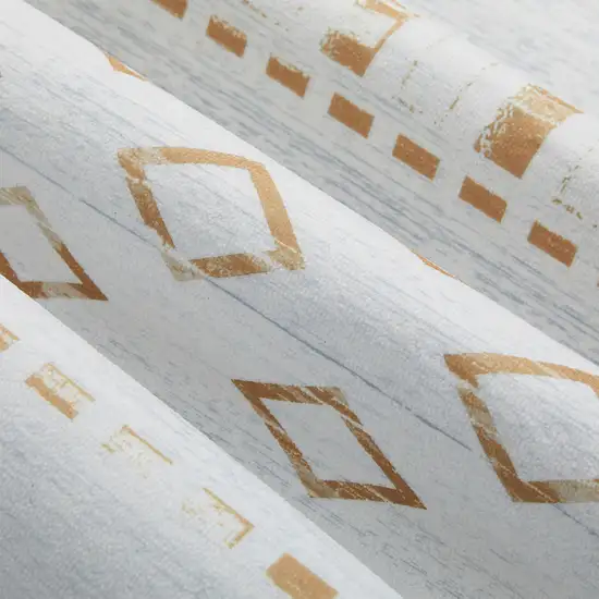 Gold And White Abstract Geometric Washable Area Rug Photo 8