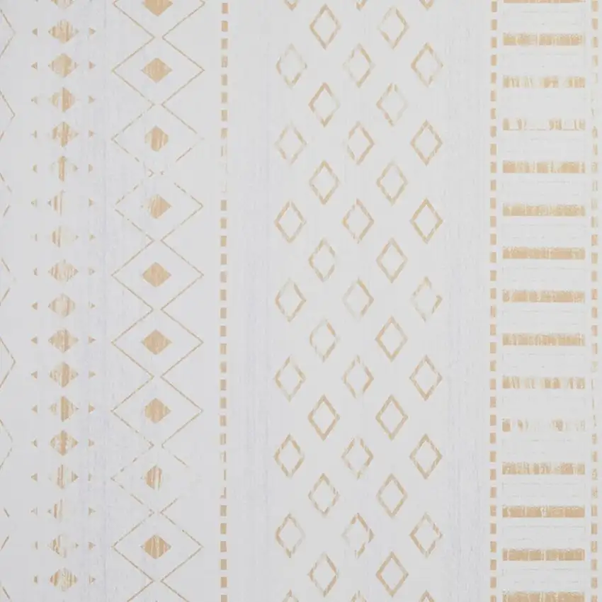 Gold And White Abstract Geometric Washable Area Rug Photo 3