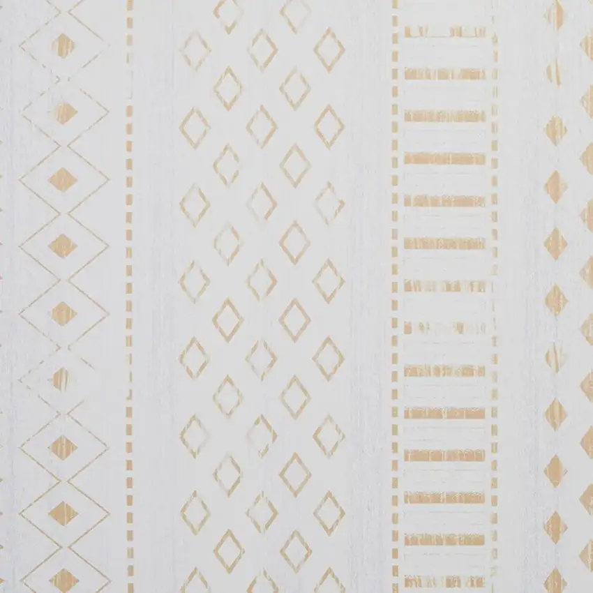 Gold And White Abstract Geometric Washable Area Rug Photo 3