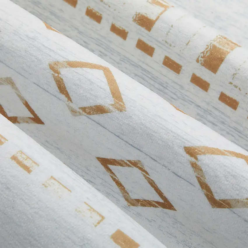 Gold And White Abstract Geometric Washable Area Rug Photo 8