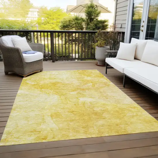 Gold And Yellow Nautical Washable Indoor Outdoor Area Rug Photo 9