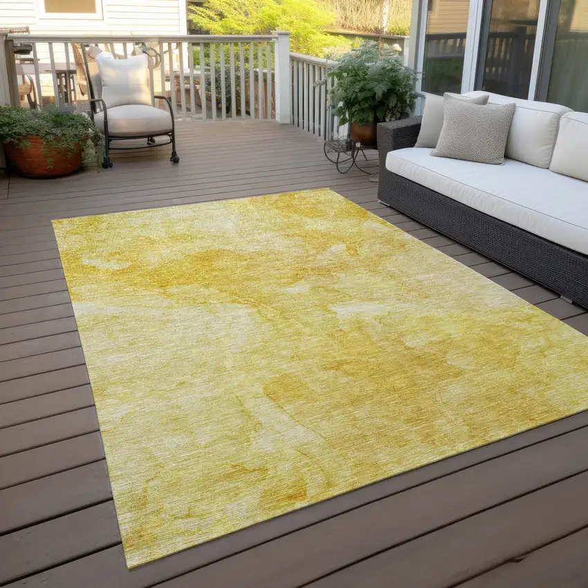Gold And Yellow Nautical Washable Indoor Outdoor Area Rug Photo 7