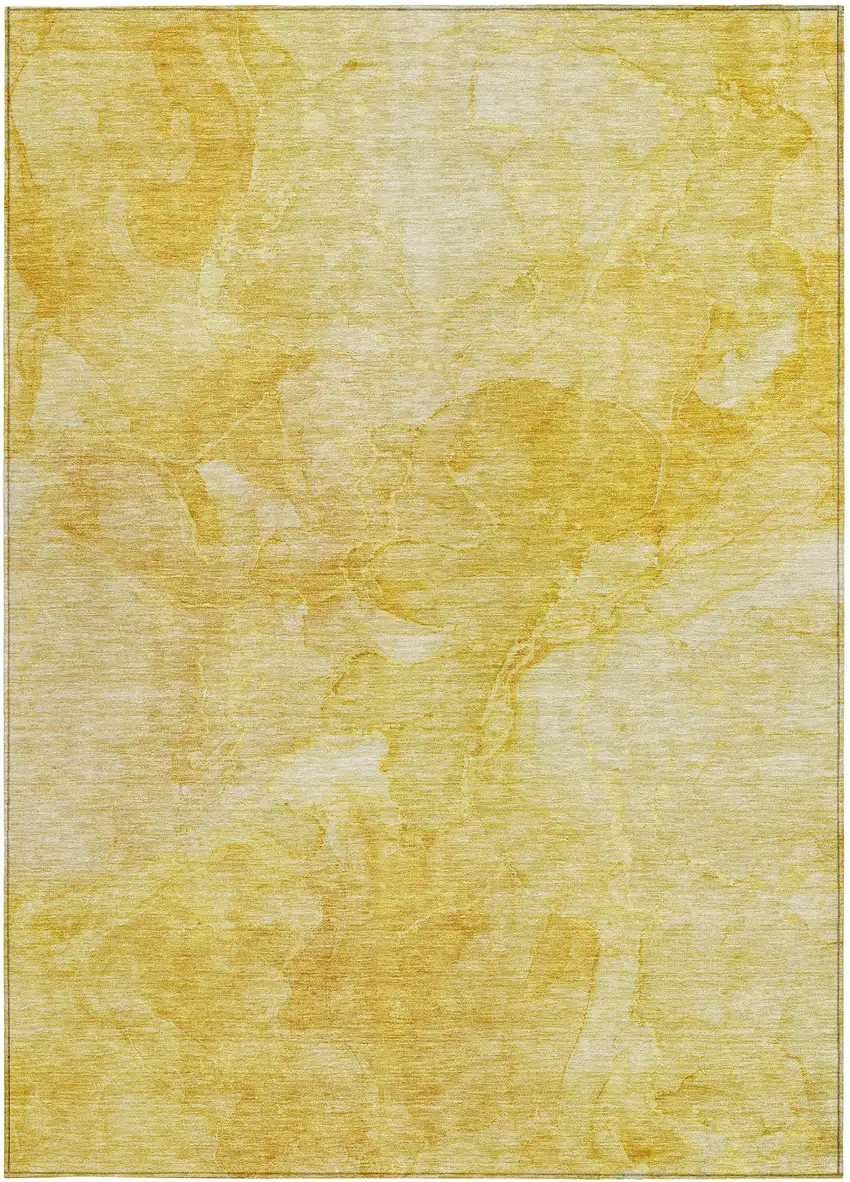 Gold And Yellow Nautical Washable Indoor Outdoor Area Rug Photo 5